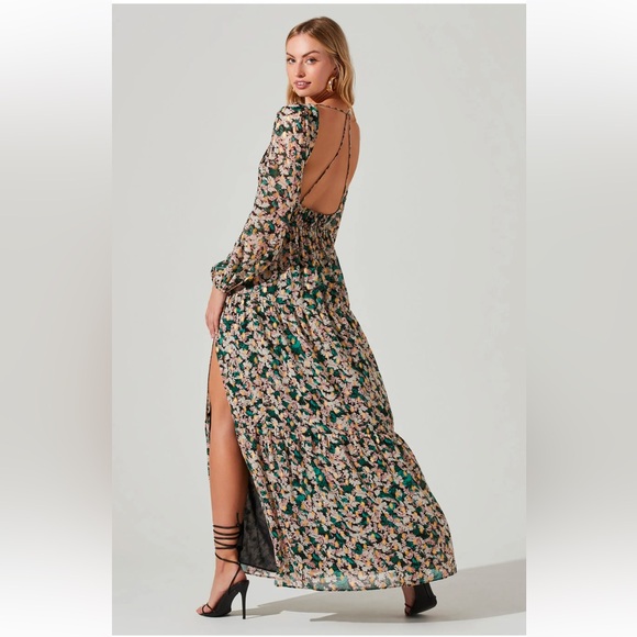 ASTR the Label Francesca Floral Print Maxi Dress, Size M New w/Tag - Picture 2 of 8
